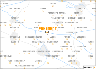 map of Fehérhát