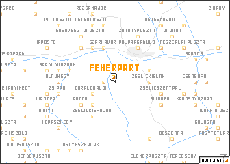 map of Fehérpart