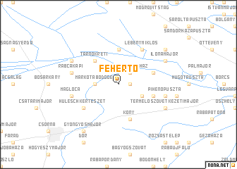 map of Fehértó