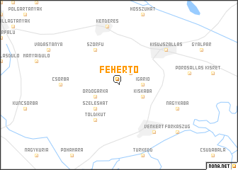 map of Fehértó