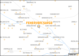 map of Fehérvárcsurgó