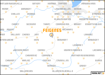 map of Feigères