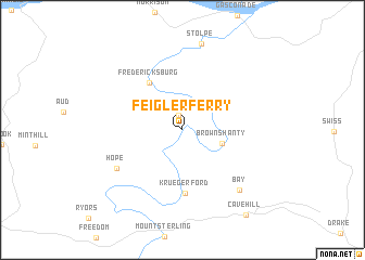 map of Feigler Ferry