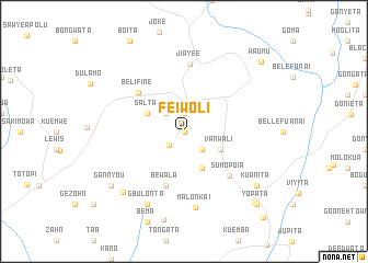 map of Feiwoli