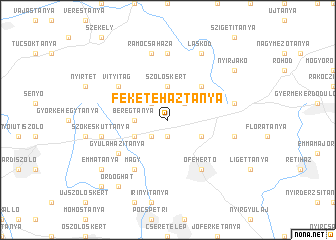 map of Feketeháztanya