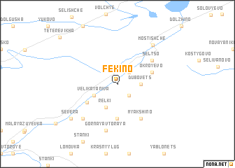map of Fëkino