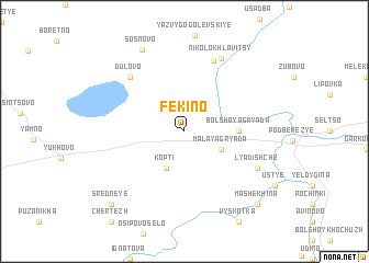map of Fëkino