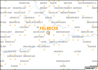 map of Felbecke