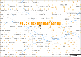 map of Feldkirchen an der Donau