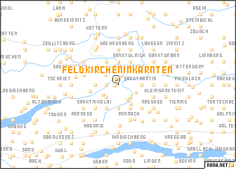 map of Feldkirchen in Kärnten