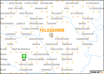 map of Félégékaha