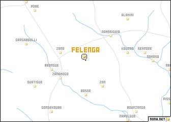 map of Félènga