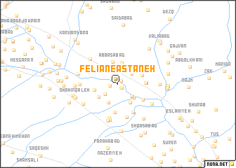 map of Felīān-e Āstāneh