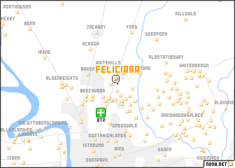 map of Feliciana