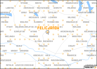 map of Felicjanów