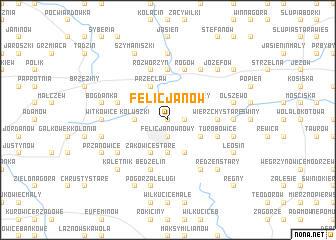 map of Felicjanów