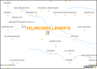 map of Felipe Carrillo Puerto