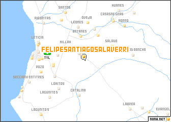 map of Felipe Santiago Salaverri