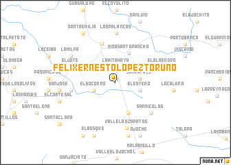 map of Felix Ernesto Lopez Toruño