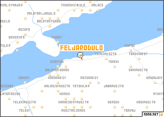 map of Feljáródůlő