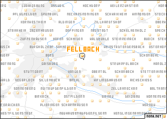 Fellbach (Germany) map - nona.net