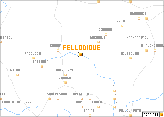 map of Fello Dioué