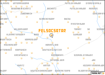 map of Felsőcsatár