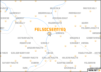 map of Felsőcsernyéd