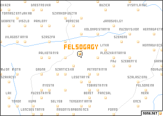 map of Felsőgagy