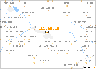 map of Felsőgalla