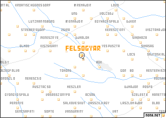 map of Felsőgyár