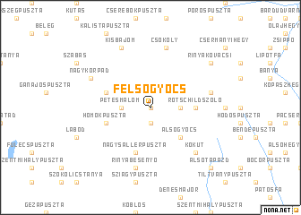 map of Felsőgyócs