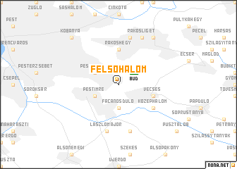 map of Felsőhalom
