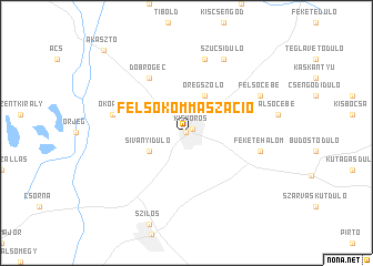 map of Felsőkommaszáció