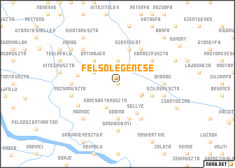 map of Felsőlegencse