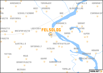 map of Felsőlög