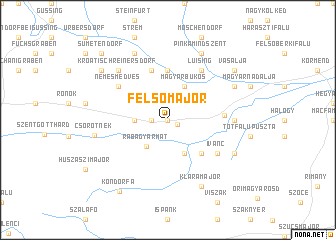 map of Felsőmajor