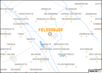 map of Felsőmajor