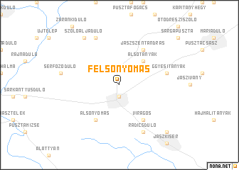 map of Felsőnyomás