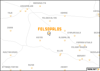 map of Felsőpálos