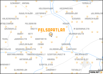 map of Felsőpatlan