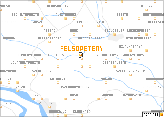 map of Felsőpetény