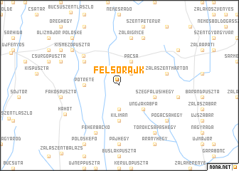 map of Felsőrajk