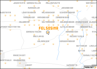 map of Felsősima