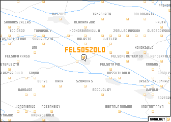 map of Felsőszőlő