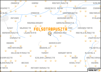 map of Felsőtábpuszta
