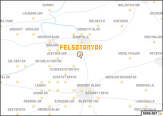 map of Felsőtanyák