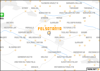 map of Felsőtanya