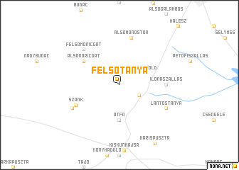 map of Felsőtanya
