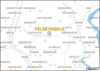 map of Felsőtengelic